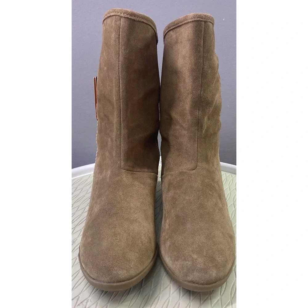 Sporto Ella Women Waterproof Winter Suede Leather Fur Inside Brown Boots 6M NWT